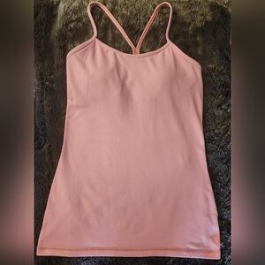 EUC Pretty Pink Lululemon Power Y Tank Top Women's size 6. Yoga Golf